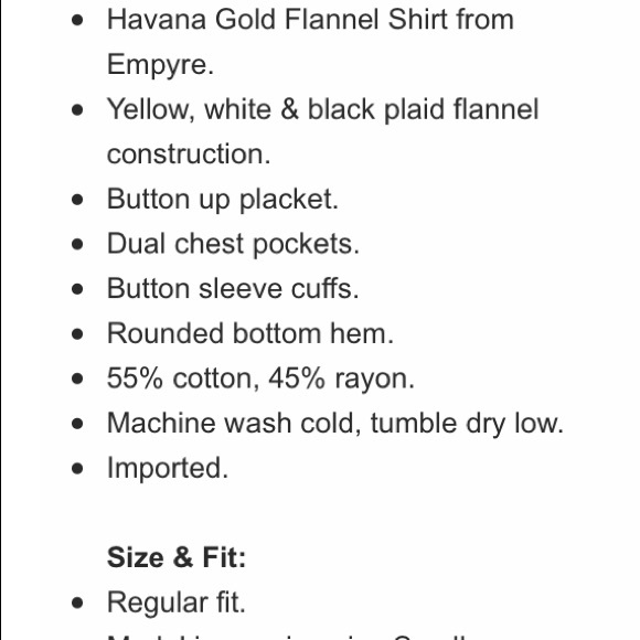 *DONATED* Empyre Havana Gold Black Flannel - Picture 8 of 9